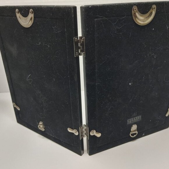 Burnes of boston photo picture frame Black Silver tone 6.5" x 4.5" Doble Frame - Picture 4 of 8